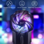 Feltree Electronics Accessories Mobile Phone Cooler Three Wind Speeds Portable Active Cool-ing Fan Cell Phone Radiator For Width 2.6-3.31in Phone For Watching Vedio & Playing Games