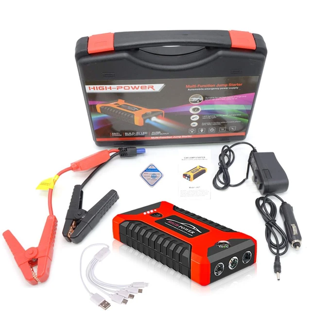 IMG_1499.webp Car Jump Starter Battery Booster Portable Power Pack with LCD Display Start Cables, Battery Charger 20000mAh Jump Starter 12V 600A Peak Compass LED Flashlight 4 USB for Gas Vehicles EU Plug 100-240V - الصورة 1