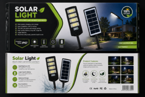Product Features * Solar Powered — Charges automatically during the day. * High Brightness LED — Provides powerful and efficient lighting. * Large Capacity Battery — Long-lasting illumination throughout the night. * IP67 Waterproof — Designed to withstand rain, dust, and outdoor conditions. * Wireless Remote Control — Easy operation from a distance. * Automatic Lighting — Turns on at night and off during the day. * Easy Installation — No electrical wiring required. * Energy Saving — Uses clean and renewable solar energy. * Durable Aluminum Body — Strong and suitable for outdoor use. * Wide Application — Ideal for streets, gardens, villas, parks, courtyards, and parking areas. - Image 2
