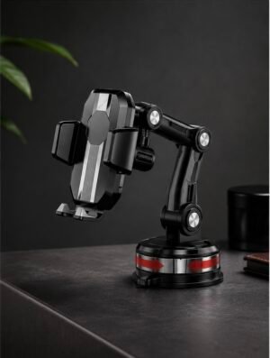 ⁦Product Vibekoko VH-S90 Car Phone Holder Universal suction-cup car phone holder with 360° rotation, adjustable arm, strong dual-layer suction, and compatibility with smartphones up to 6.7 inches.⁩ - الصورة ⁦3⁩