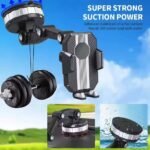 Product Vibekoko VH-S90 Car Phone Holder Universal suction-cup car phone holder with 360° rotation, adjustable arm, strong dual-layer suction, and compatibility with smartphones up to 6.7 inches.