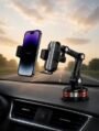 Product Vibekoko VH-S90 Car Phone Holder Universal suction-cup car phone holder with 360° rotation, adjustable arm, strong dual-layer suction, and compatibility with smartphones up to 6.7 inches. - Image 2